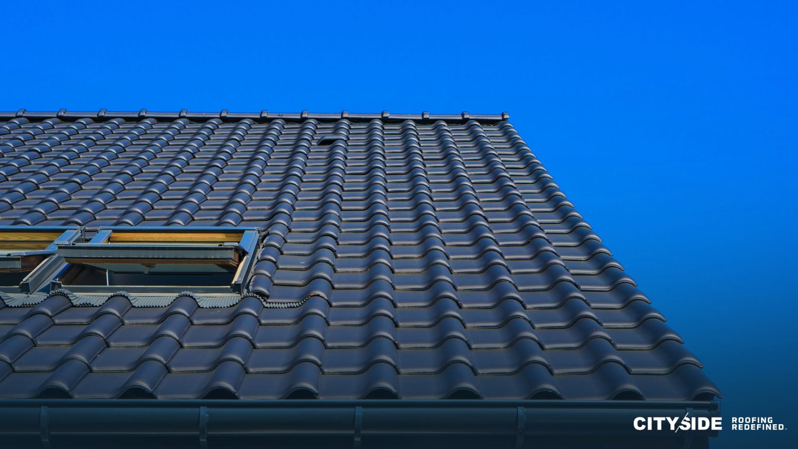 A rooftop featuring a single window